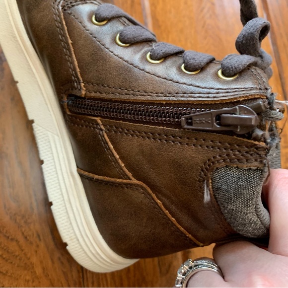 Cat & Jack | Chocolate Brown high top sneakers| Sz 2 - Picture 8 of 13